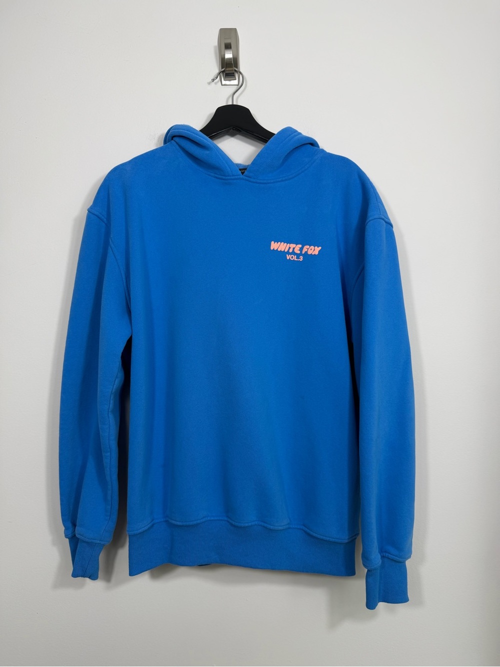 White Fox Vol. 3 Blue Oversized Graphic Hoodie Sweatshirt XS/S Pink Logo